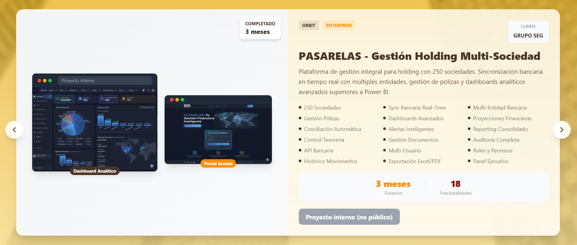PASARELAS - Plataforma Gestión Holding